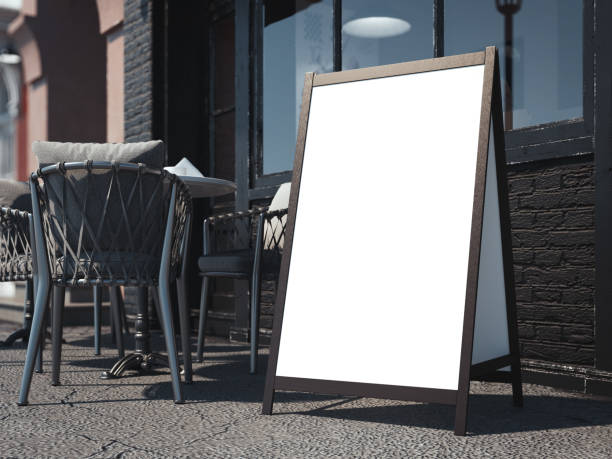 istock Wooden board on bright street. 3d rendering 925746636