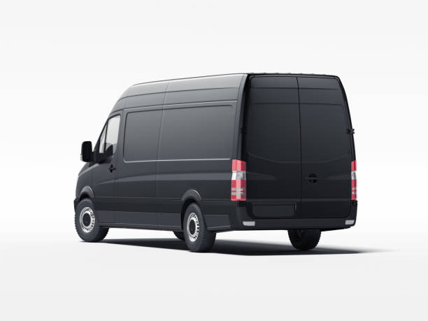 istock Black truck with blank walls. 3d rendering 925749640