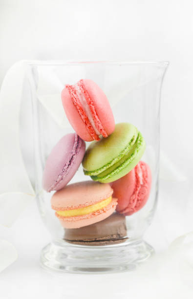 istock Sweet French macaroons or macarons on white background. 925750038