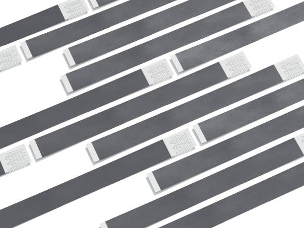 istock Gray paper wirstbands. 3d rendering 925750294