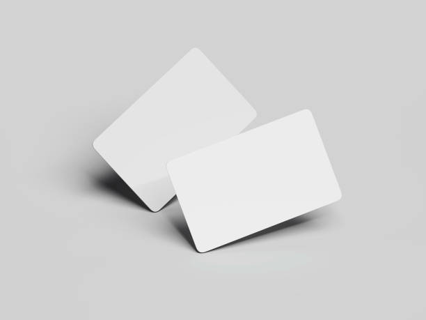 istock Two white business cards with round corners. 3d rendering 925753662