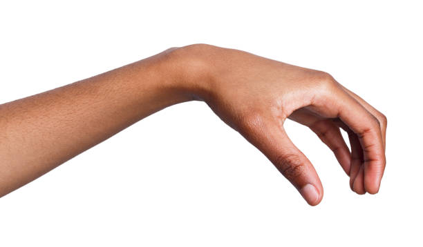 istock Female hand picking up something, cutout 925758664