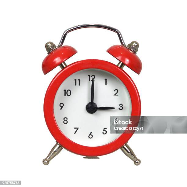 Despertador Aislado Sobre Fondo Blanco Foto de stock y más banco de imágenes de Reloj - Reloj, Despertador, Recortable