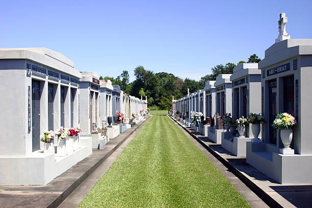 new orleans cemetery - cross shape cross grave nobody zdjęcia i obrazy z banku zdjęć