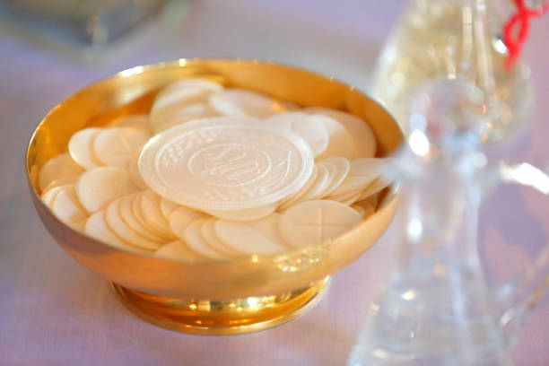 Holy communion before the mass Holy communion before the mass at the church and empty place for text"n"n liturgy photos stock pictures, royalty-free photos & images