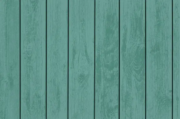 Vector illustration of Green wooden panels.