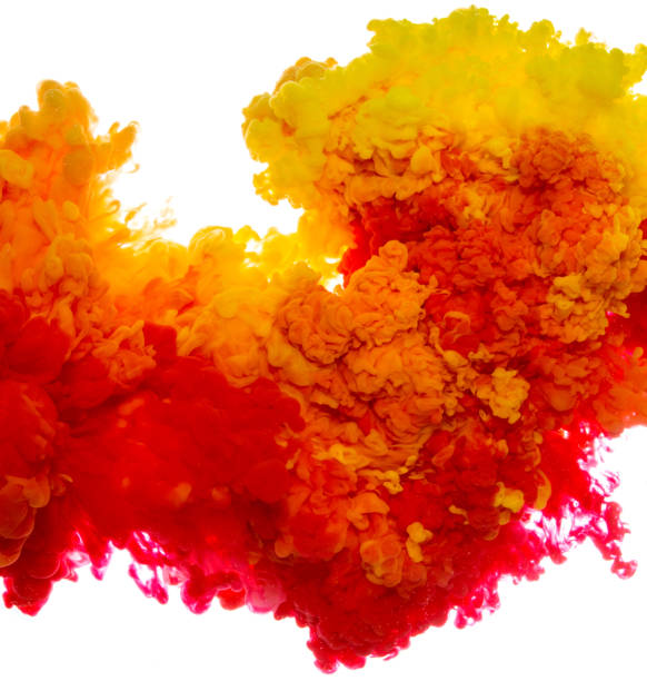 istock Abstract paint background multi color ink splash in the water isolated on white background 925771670