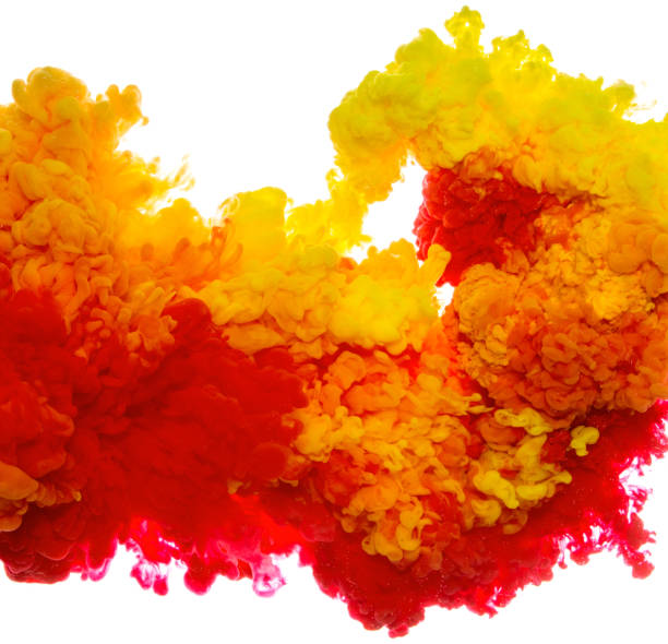 istock Abstract paint background multi color ink splash in the water isolated on white background 925771674