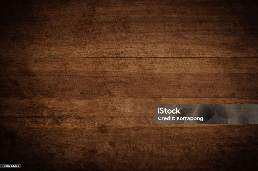 Viejo grunge oscuro con textura de fondo de madera, la superficie de la vieja textura de madera marrón - Foto de stock de Madera - Material libre de derechos