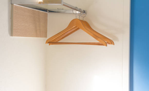 istock wooden hanger for clothes 925783886