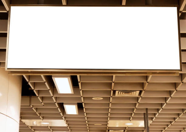 istock Blank advertising light box on MRT station mockup of empty 925787812