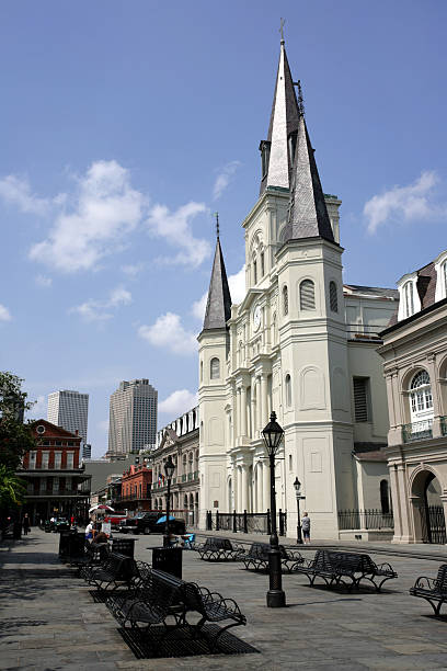 St. Louis Cathedral - Side View  jackson square stock pictures, royalty-free photos & images