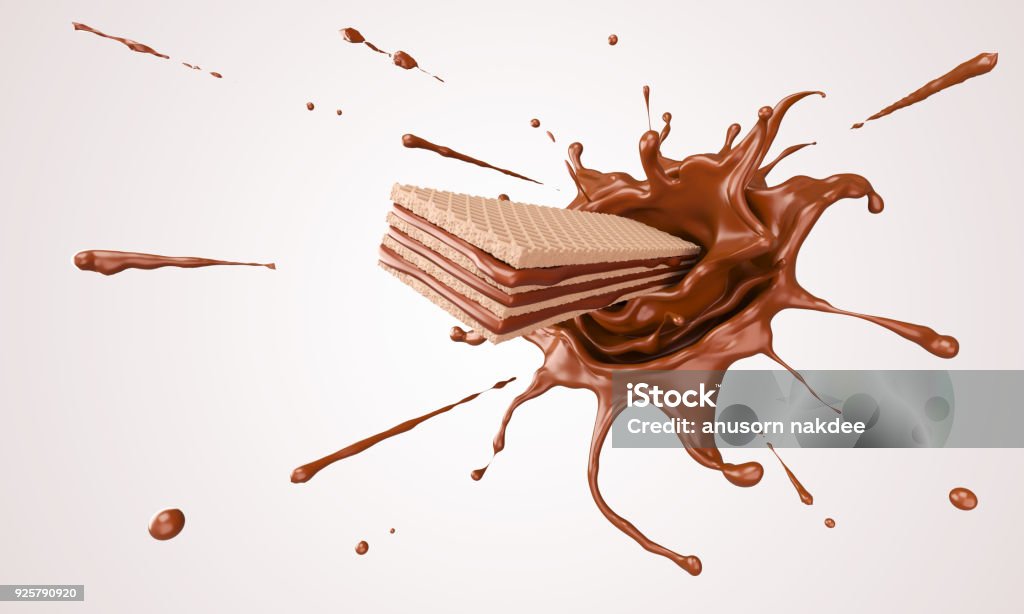 Knusprige Waffeln - Lizenzfrei Schokolade Stock-Foto