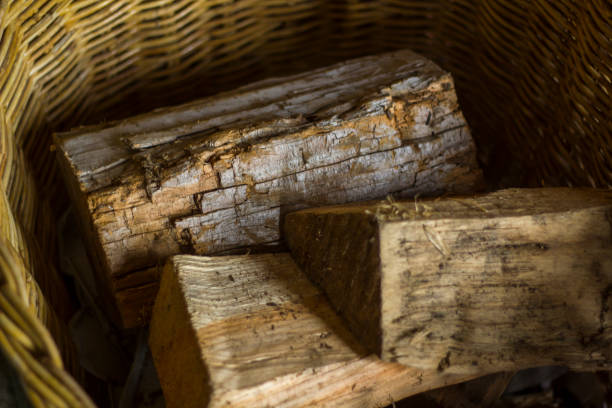 istock Firewood in a wooden basket 925791332