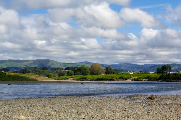 istock Beautiful River landscape with mountains on the background 925792070