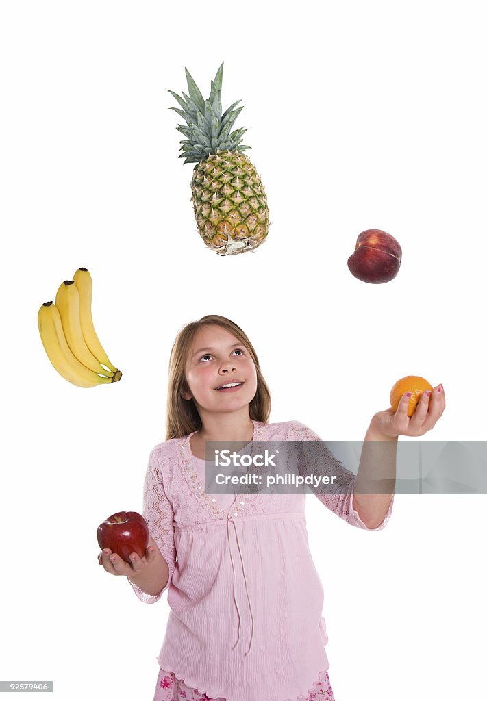Frau Jonglieren Obst - Lizenzfrei Ananas Stock-Foto
