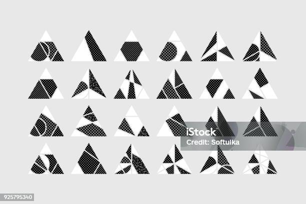 Triangle Design Feature Triangle Vector Design Elements Set Stock Illustration - Download Image ...