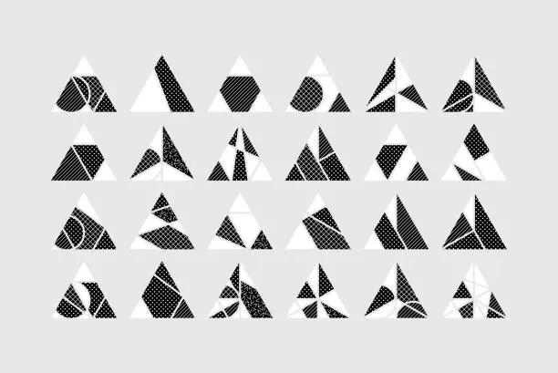 Triangle Single Vector 免费triangle meshes vector set svg矢量图和图形 | FreeImages