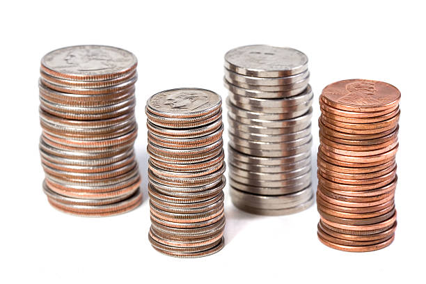 옵셋 코인 스택 - stack quarter coin us coin 뉴스 사진 이미지