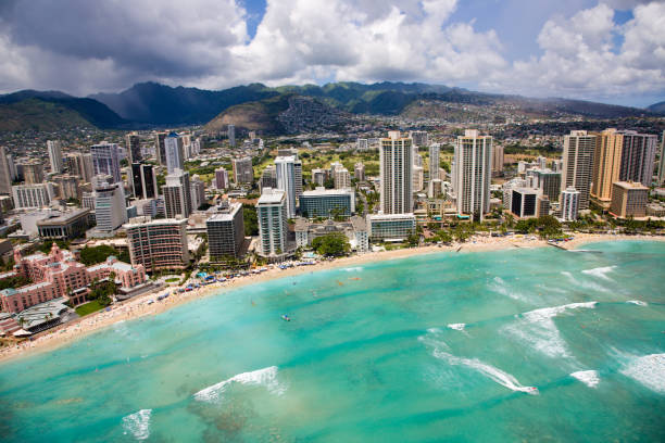 istock Waikiki Beach from the air 92579703