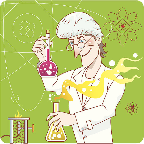 Scientist vector art illustration
