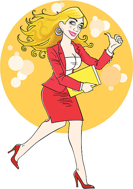 Businesswoman vector art illustration