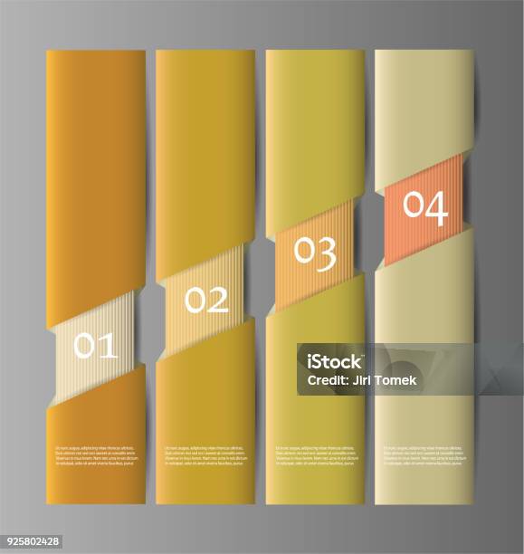 Banner Pattern Numbers Paper Numbered Banners Vector Design Template Stock Illustration ...