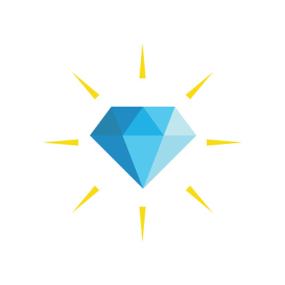 Diamond flat icon illustration
