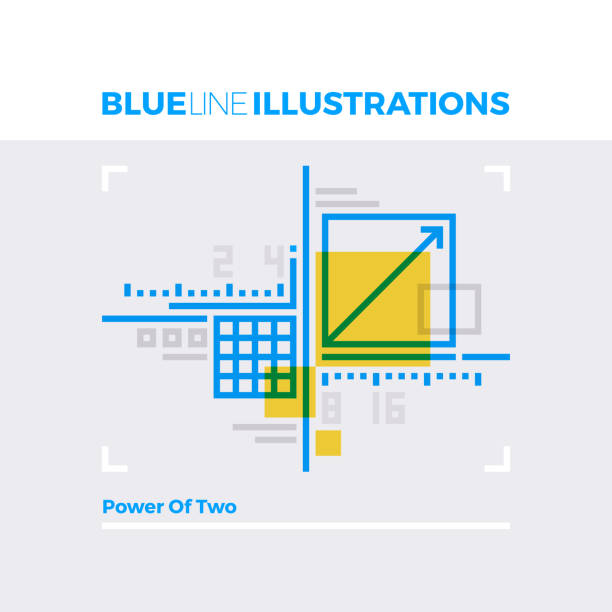 kraft der zwei blaue linie illustration - multiplizieren grafiken stock-grafiken, -clipart, -cartoons und -symbole
