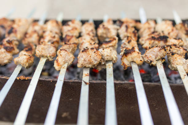 istock grilled skewers on the grill 925807688