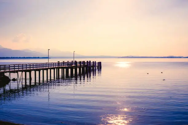 Lake Chiemsee, Chieming, Upper Bavaria, Germany