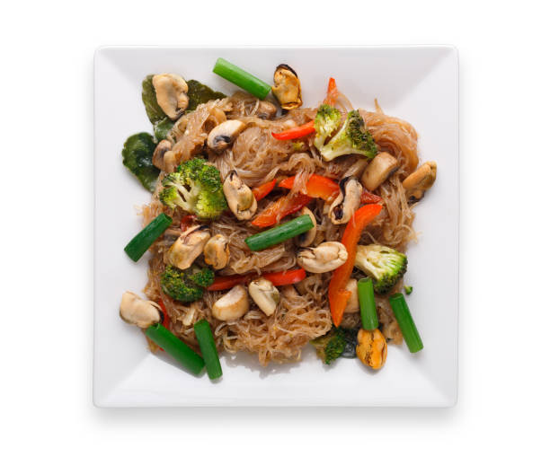 istock Asian food in a bowl isolated at white background 925819006