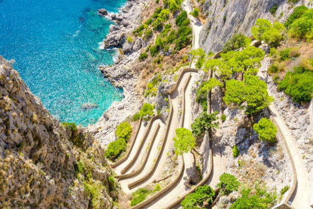 istock View on Via Krupp on Capri island, Campania, Italy 925820692
