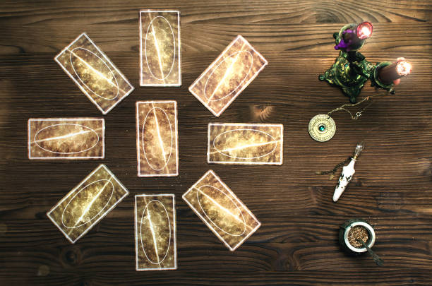istock Tarot cards. Fortune teller concept. Divination. 925821258