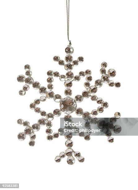 Bola De Árvore De Natal Estrelada - Fotografias de stock e mais imagens de Bola de Árvore de Natal - Bola de Árvore de Natal, Branco, Comemoração - Conceito