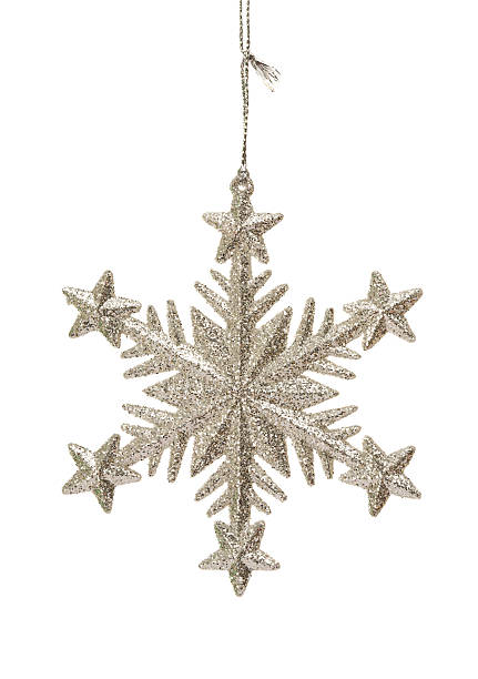 istock A gold, glitter, sparkling, snowflake ornament 92583388