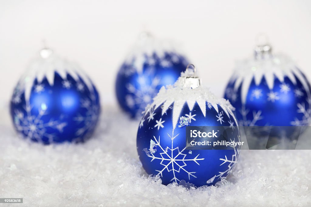 Blue snowflake ornaments  Blue Stock Photo