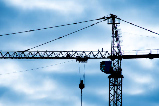 istock Low Angle View Of Crane Against Sky 925840518