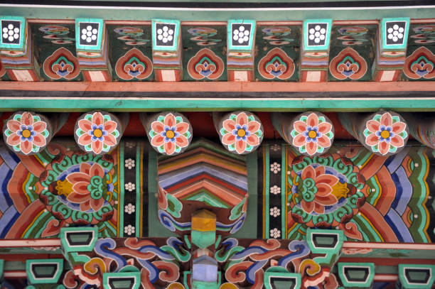 istock Faded traditional multicolored paintwork on wooden buildings 925840812