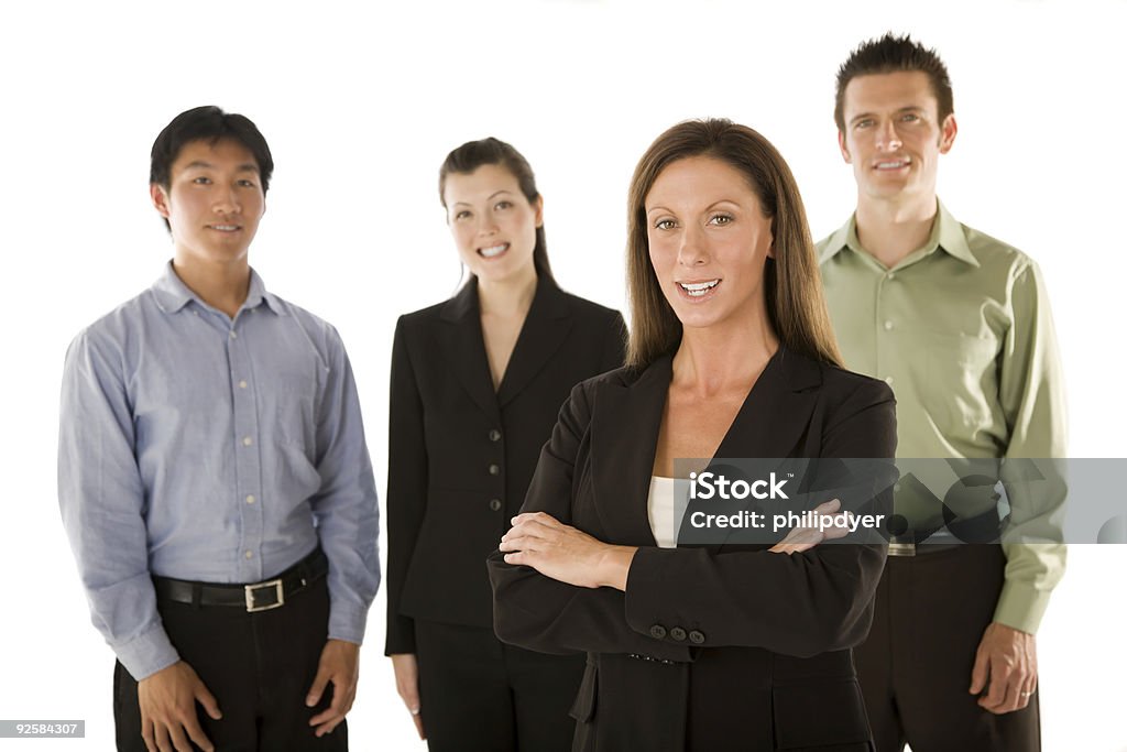 Frau führt ein business-team - Lizenzfrei Arbeiten Stock-Foto