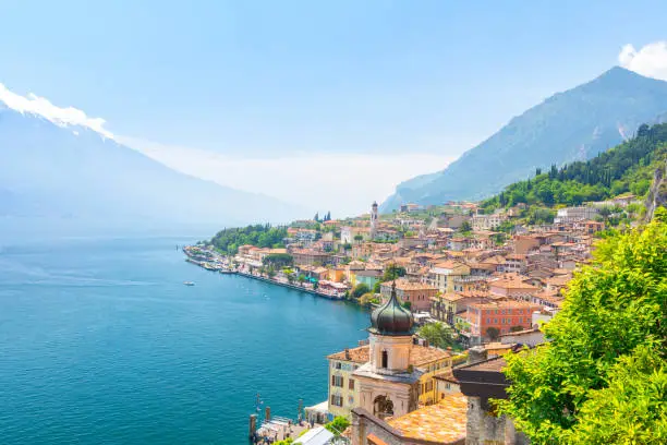 Beautiful view on Lake Garda in north italy