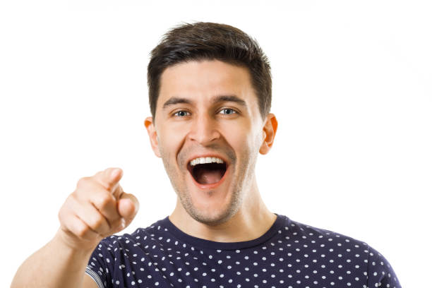 istock Facial expression of cheerful young guy 925856746