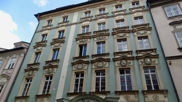 istock Typical house facades in downtown Prague 925856820