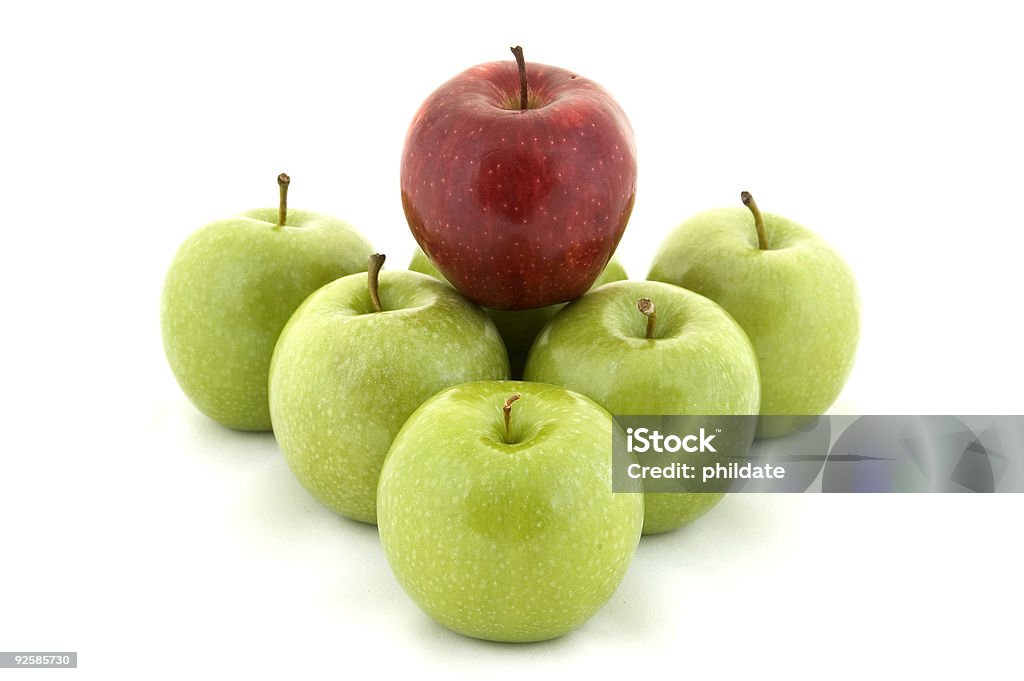 Red on Green  Apple - Fruit Stock Photo