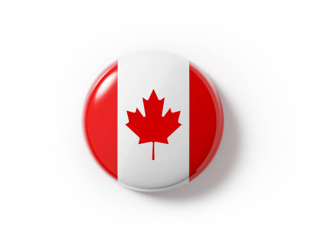 istock Badge Textured With  A Canadian Flag On White Background 925857560