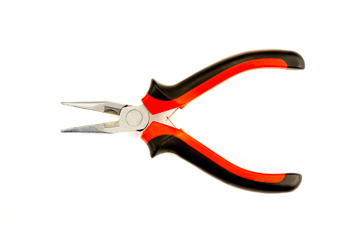 Small Pliers With Red And Black Handle Isolated On White Background Stock  Photo - Download Image Now - iStock