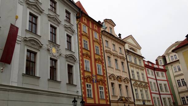 istock Typical house facades in downtown Prague 925861294