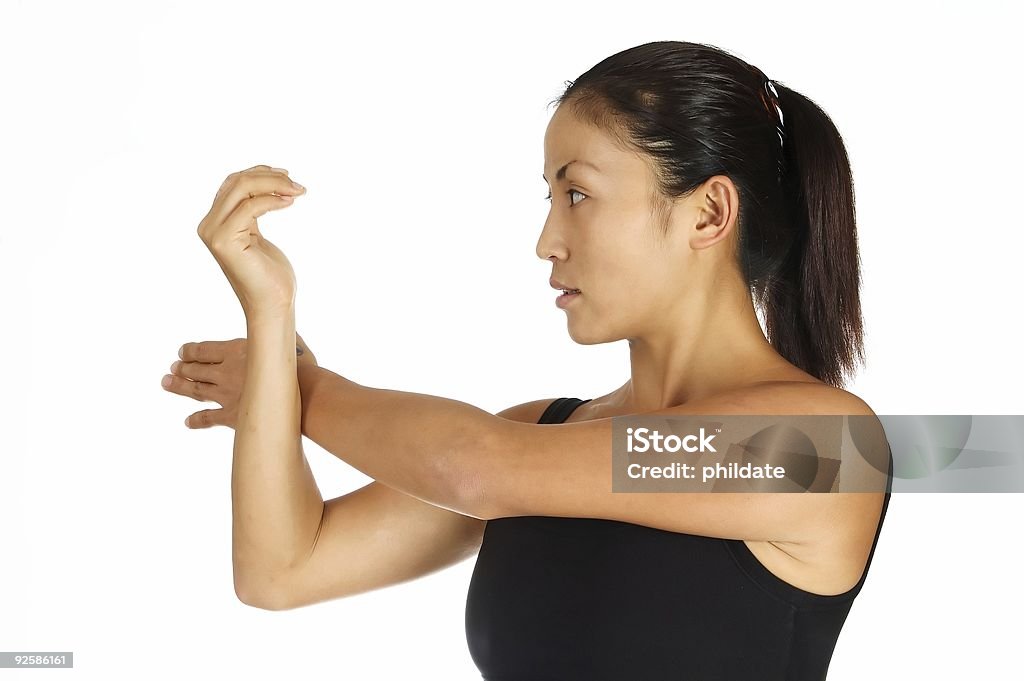 Shoulder Stretch  Abdominal Muscle Stock Photo