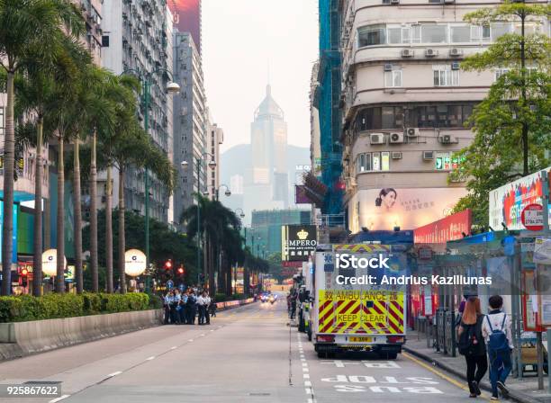 Praparation For Chinese New Year In Hong Kong Stock Photo - Download Image Now - Ambulance, Hong Kong, Asia