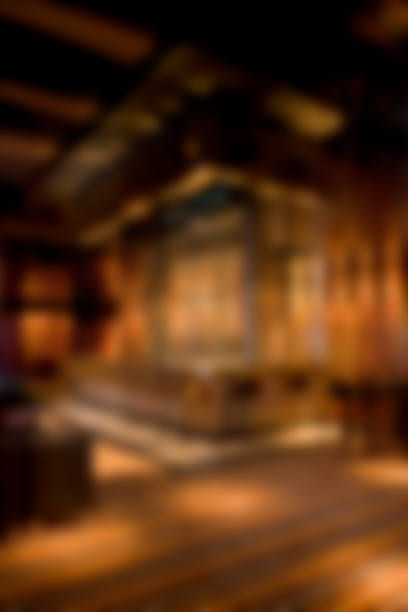 Defocused Bar Restaurant Nightclub Interior Background